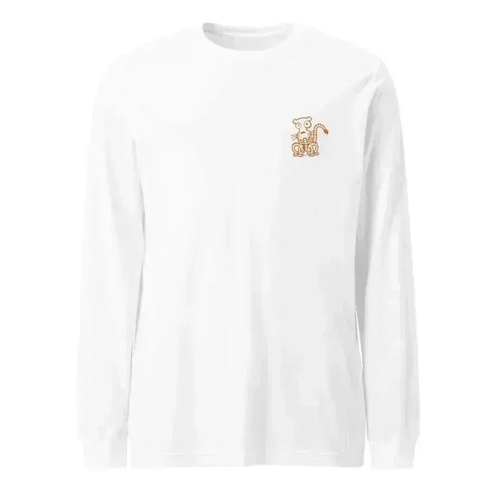 Custom Embroidered Haunted Zoo Animals Long Sleeve T-Shirt - ARTFULANE