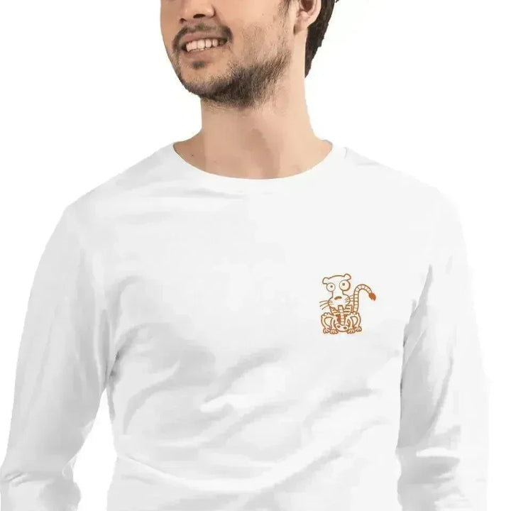 Custom Embroidered Haunted Zoo Animals Long Sleeve T-Shirt - ARTFULANE