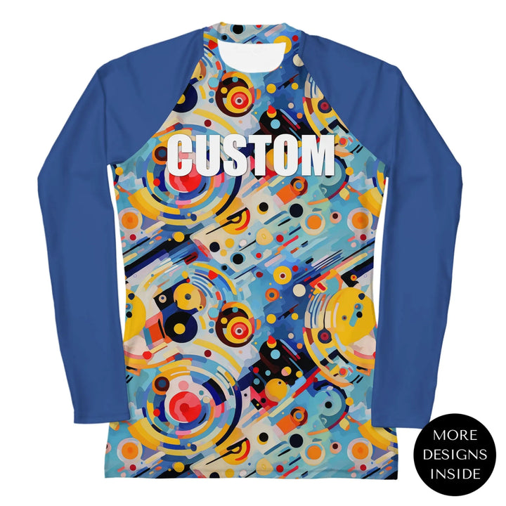 Custom Expressionist Abstract Rash Guard - Chaotic Patterns