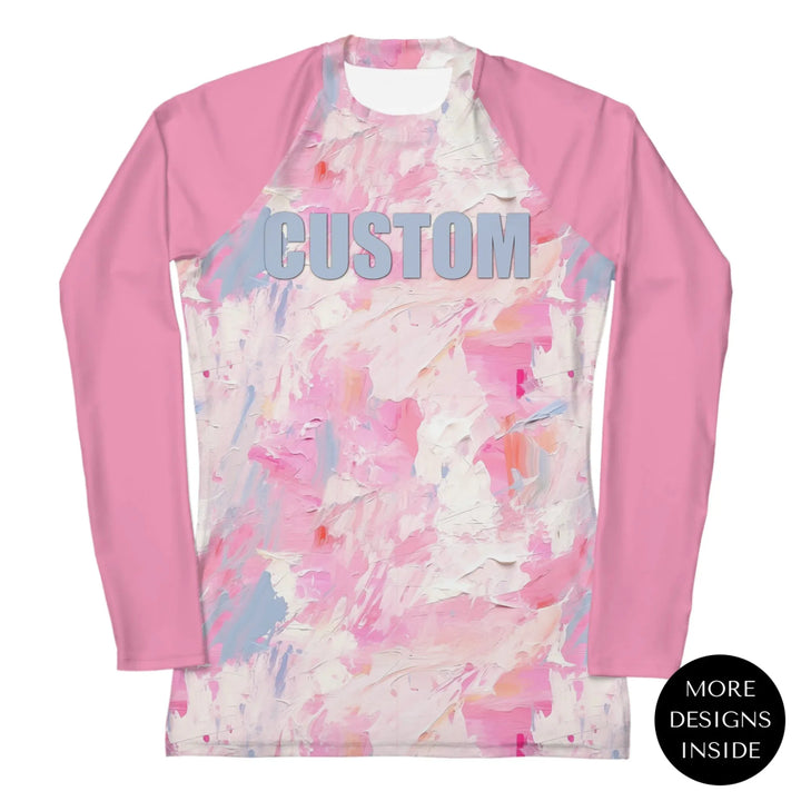 Custom Minimalist Abstract Rash Guard - Monochrome