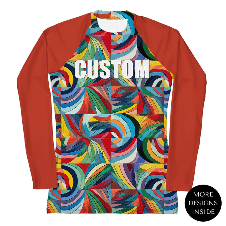 Custom Modern Abstract Rash Guard - Geometric Abstraction