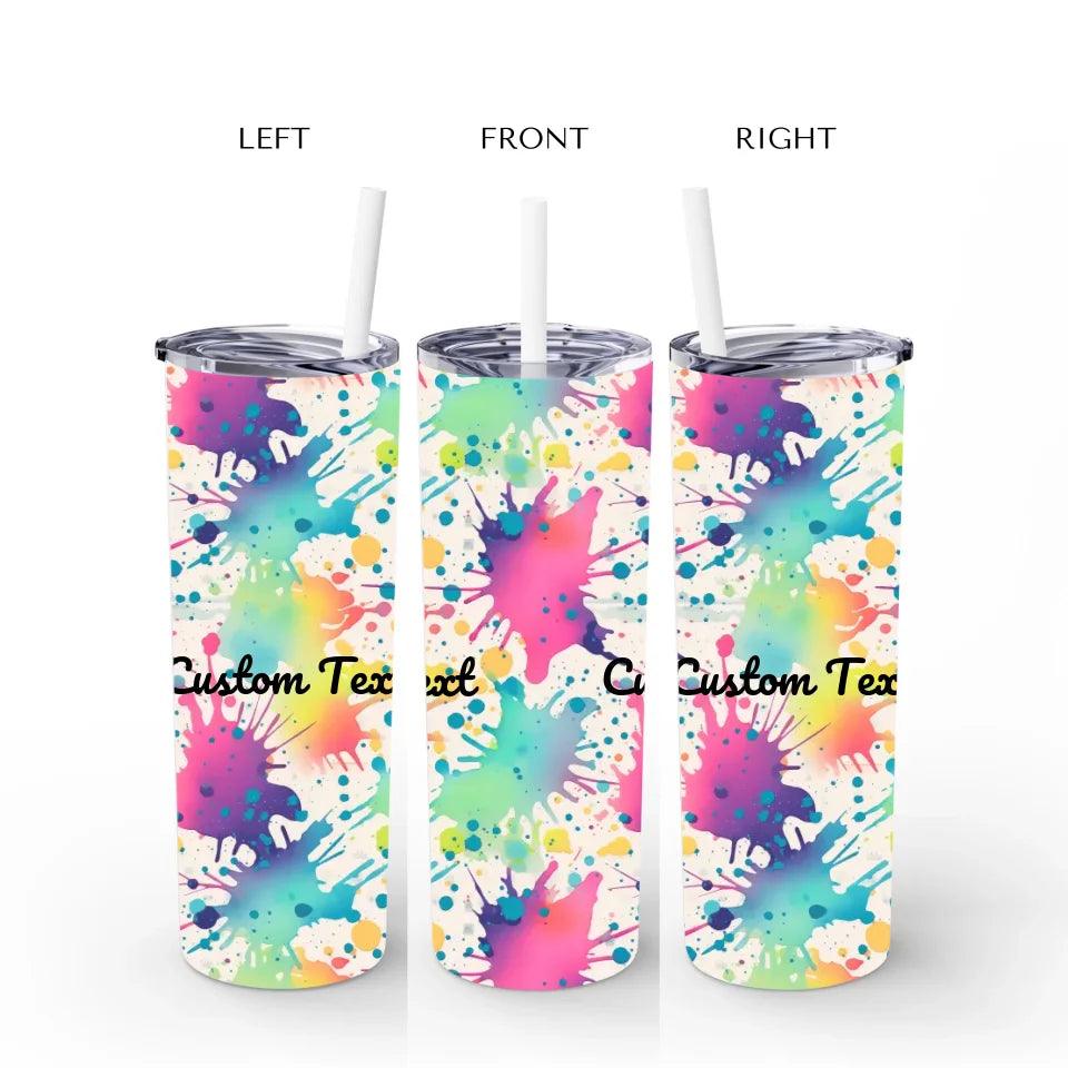 Custom Paint Splashes Bottles and Tumblers - ARTFULANE