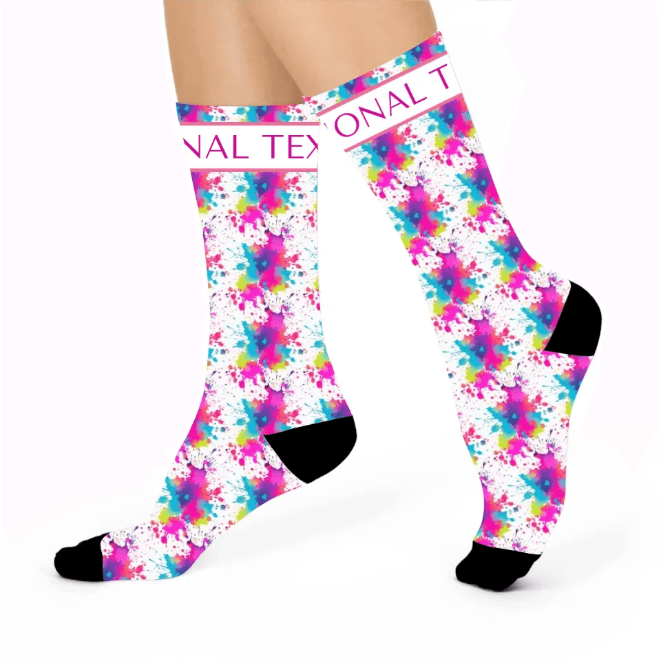 Custom Paint Splashes Socks - ARTFULANE