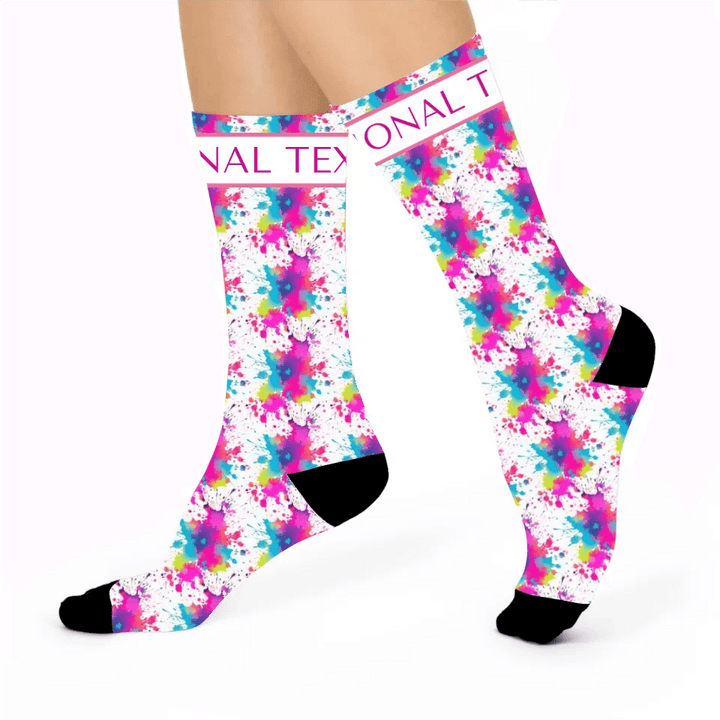 Custom Paint Splashes Socks - ARTFULANE