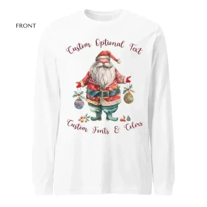 Custom Quirky Whimsical Christmas Long Sleeve T-Shirt - ARTFULANE
