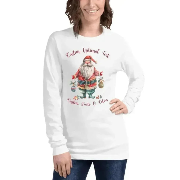 Custom Quirky Whimsical Christmas Long Sleeve T-Shirt - ARTFULANE