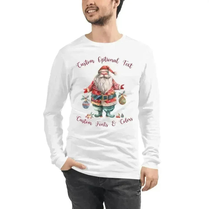 Custom Quirky Whimsical Christmas Long Sleeve T-Shirt - ARTFULANE