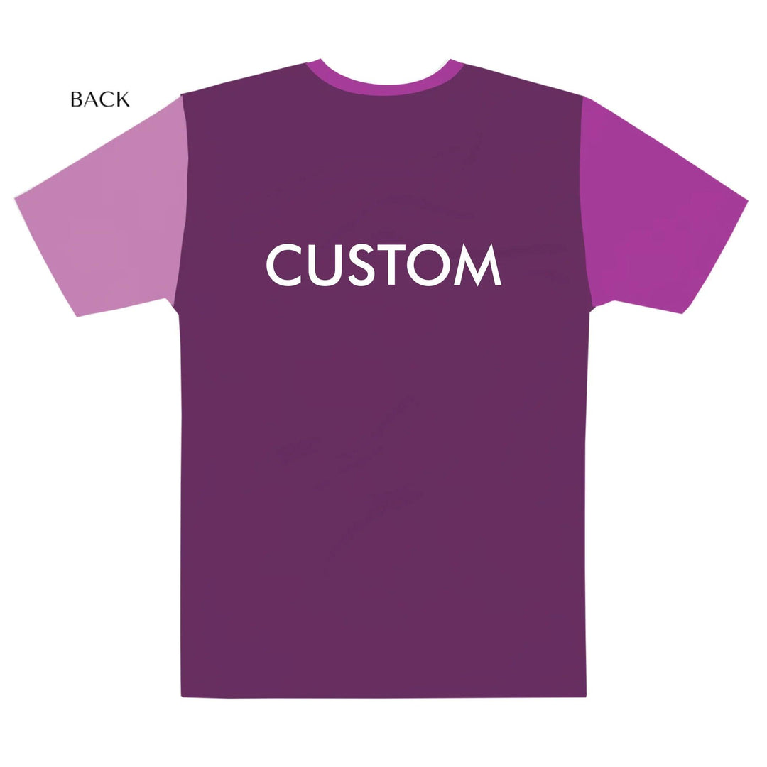 Custom Solid & Patterned Color Block T-Shirt - ARTFULANE