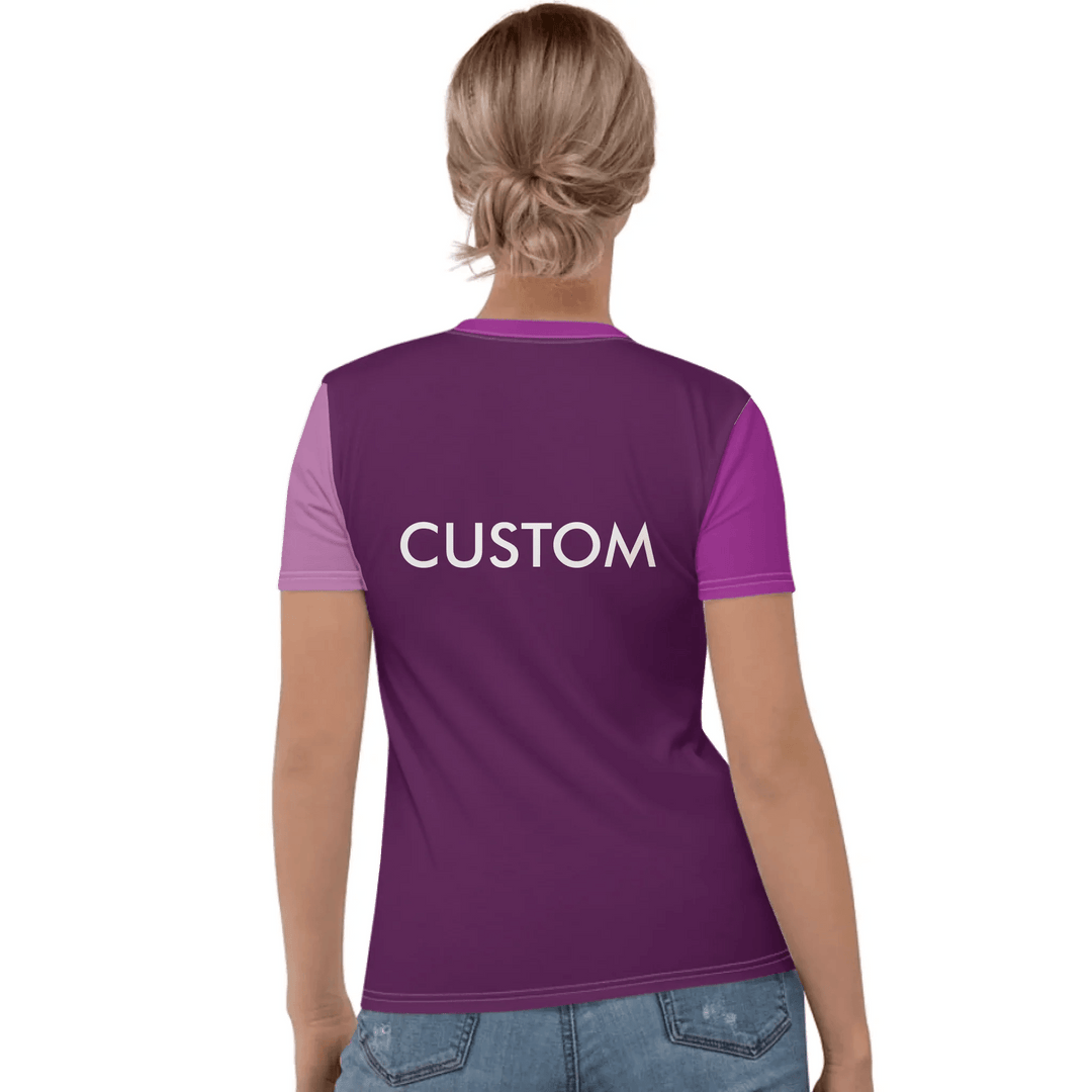 Custom Solid & Patterned Color Block T-Shirt - ARTFULANE