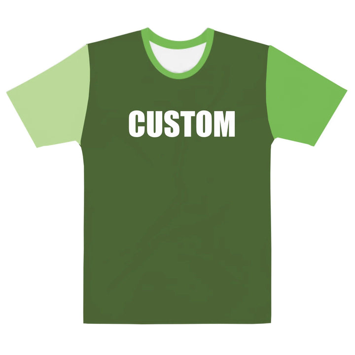 Custom Solid & Patterned Color Block T-Shirt - ARTFULANE