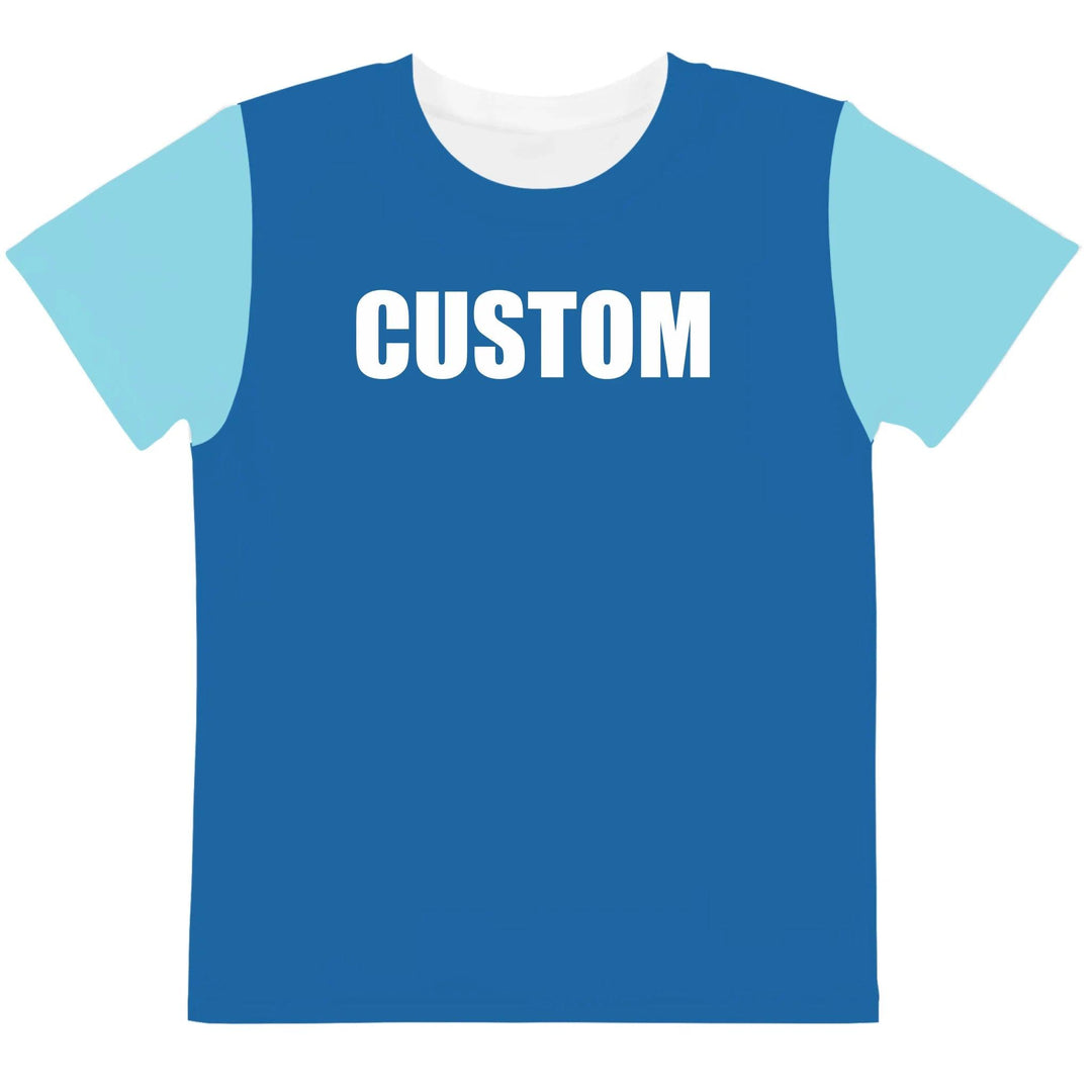 Custom Solid & Patterned Color Block T-Shirt - ARTFULANE