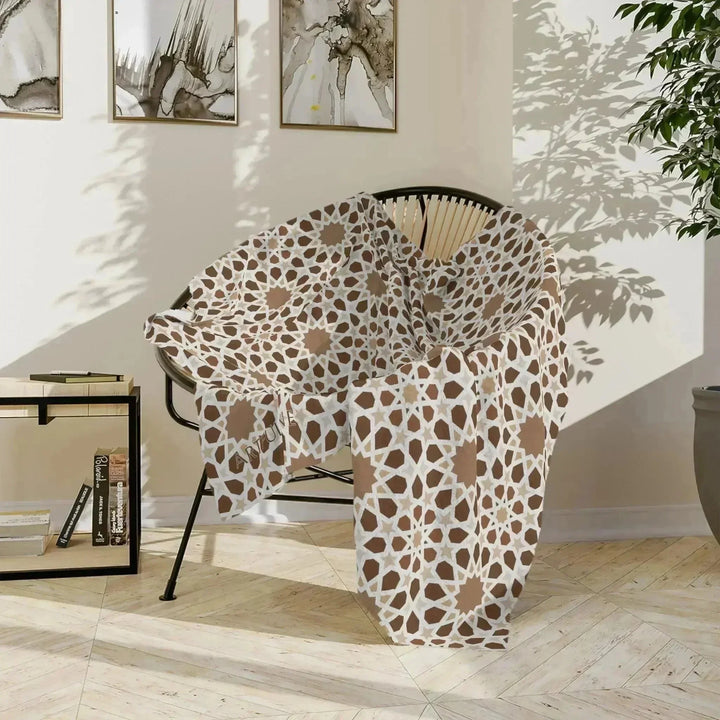 Geometric Moroccan Art Blanket - ARTFULANE