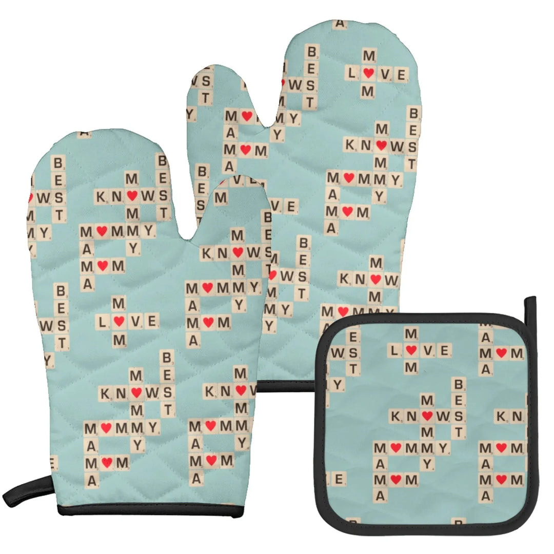 Mitts-and-Pot-holder-Set-in-teal-Mom-Knows-Best-artfulane