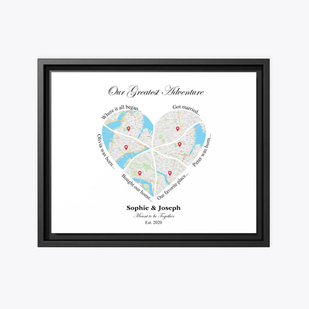 Custom Wall Art Location Maps - ARTFULANE