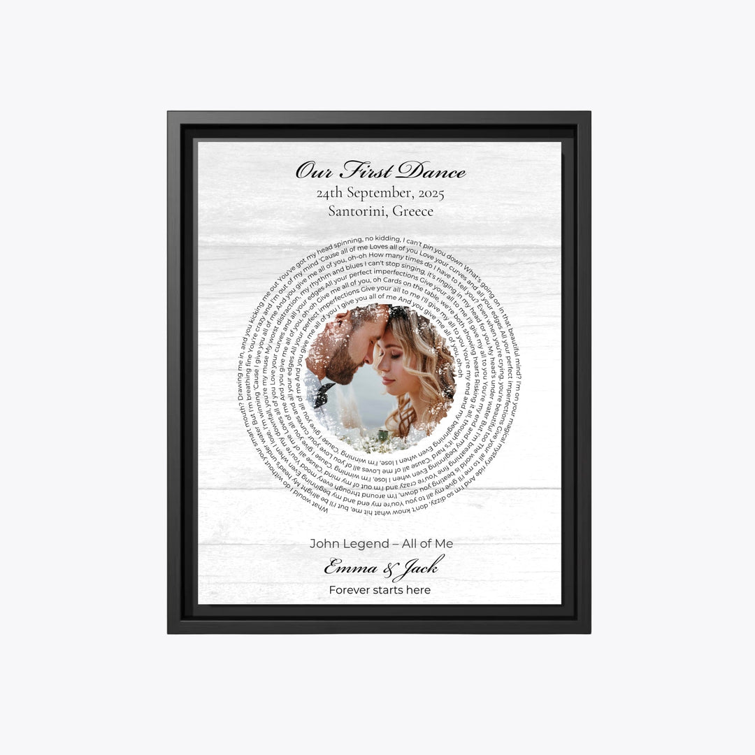 Designer Custom Song Lyrics Art