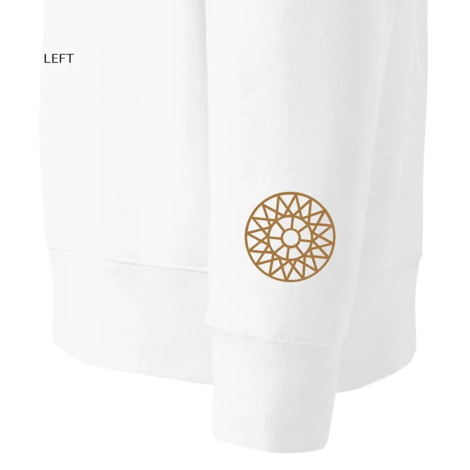 Benutzerdefinierte bestickte geometrische Linie Kunst Sweatshirt und Hoodie
