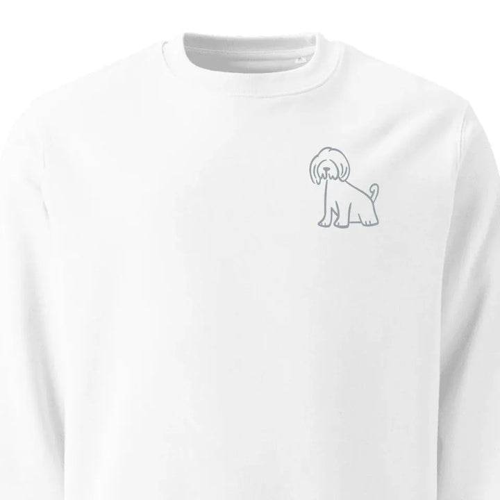 Benutzerdefinierte bestickte Hund Line Art Sweatshirt und Hoodie