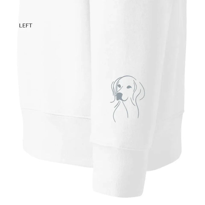 Benutzerdefinierte bestickte Hund Line Art Sweatshirt und Hoodie