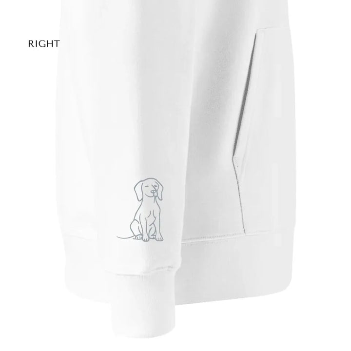 Benutzerdefinierte bestickte Hund Line Art Sweatshirt und Hoodie