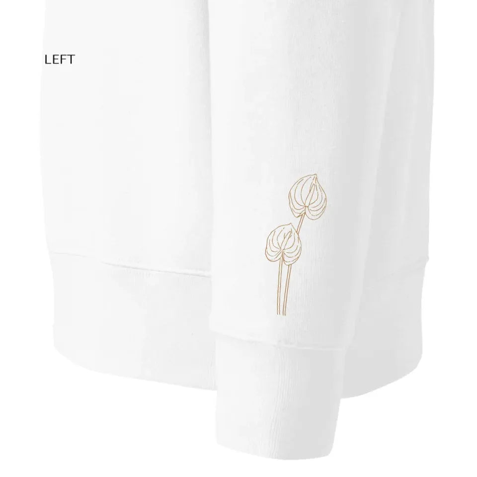 Custom Embroidered Flower Line Art Hoodie & Sweatshirt - ART-SWH300