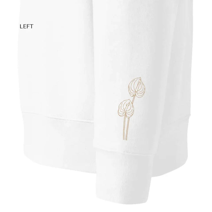 Custom Embroidered Flower Line Art Hoodie & Sweatshirt - ART-SWH300