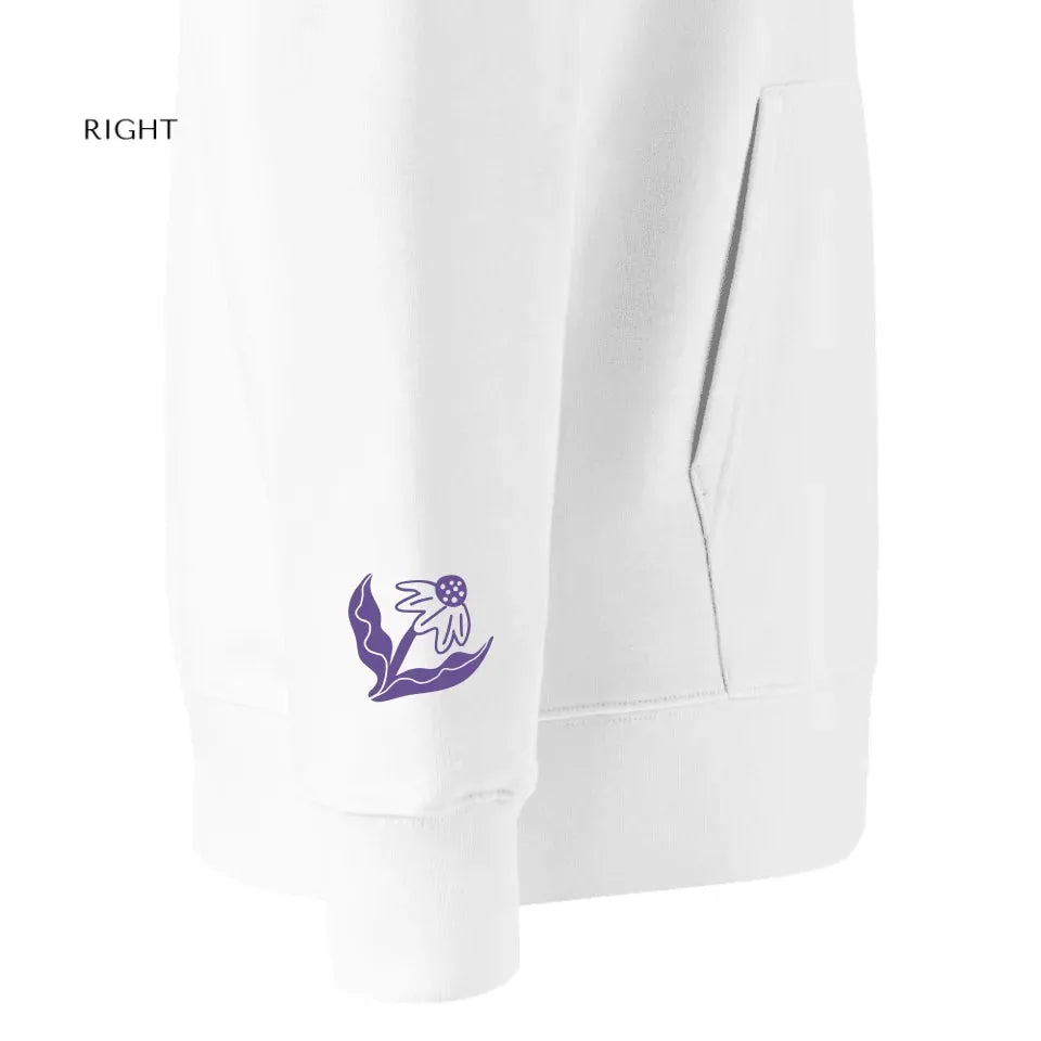 Benutzerdefinierte bestickte Boho Blumen Hoodie und Sweatshirt
