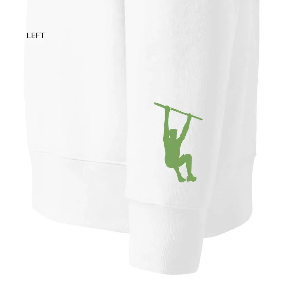 Benutzerdefinierte bestickte Fitness Silhouette Hoodie und Sweatshirt