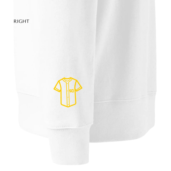 Sudadera con capucha y íconos de béisbol bordados personalizados