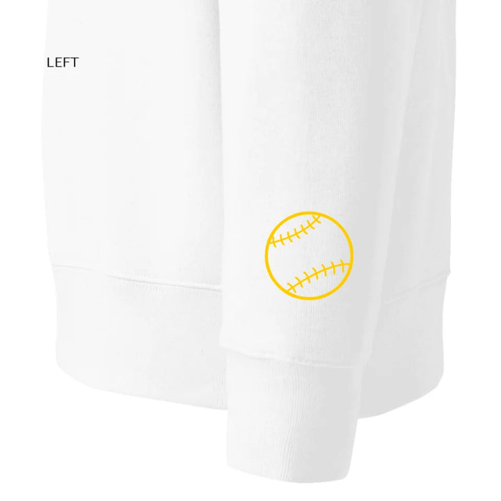 Sudadera con capucha y íconos de béisbol bordados personalizados