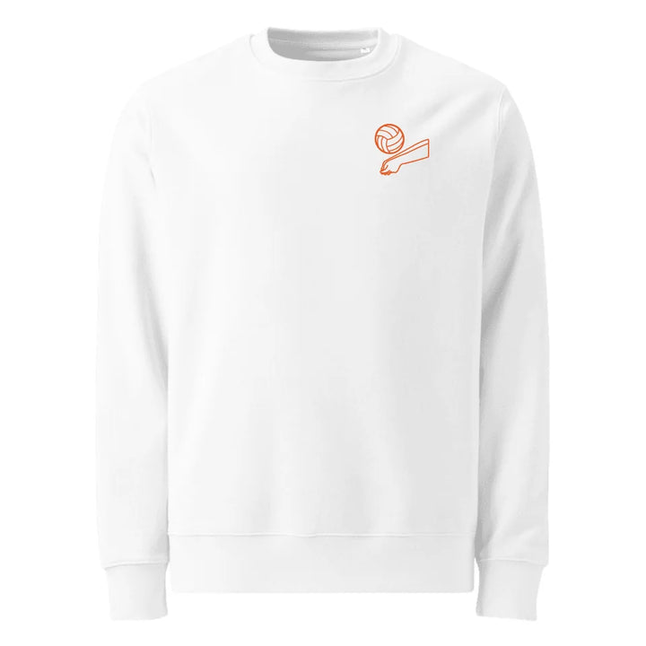Sudadera con capucha y sudadera con arte lineal de voleibol bordado personalizado