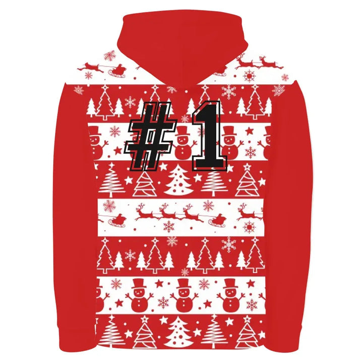 Custom Red Christmas Sweatshirt & Hoodie - ART-SWH328
