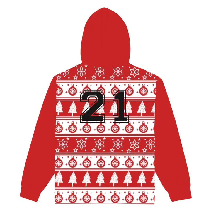 Custom Red Christmas Sweatshirt & Hoodie - ART-SWH328