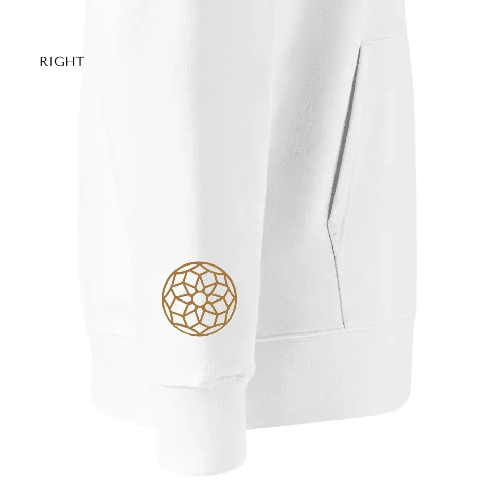 Benutzerdefinierte bestickte geometrische Linie Kunst Sweatshirt und Hoodie