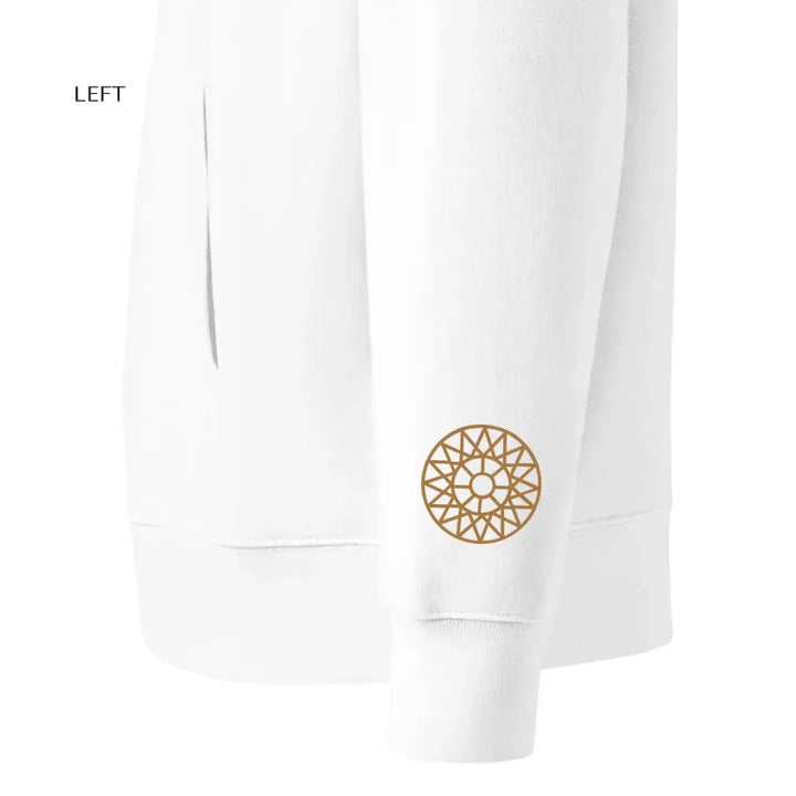 Benutzerdefinierte bestickte geometrische Linie Kunst Sweatshirt und Hoodie