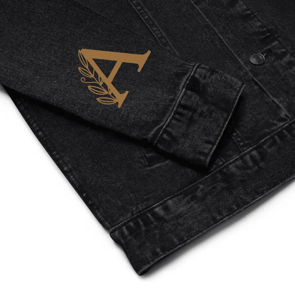 Custom Embroidered Autumn Leaf Initial Jacket - ART-JKT269