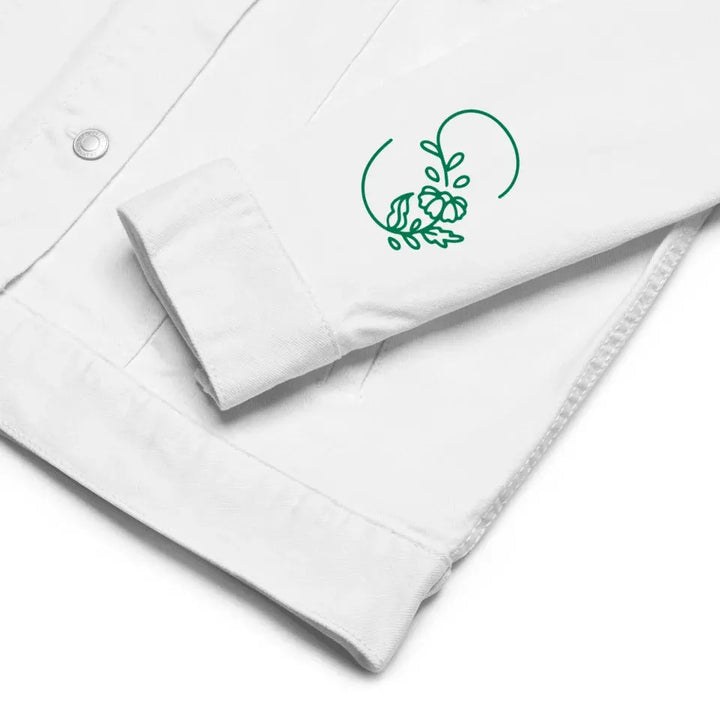 Chaqueta de jardín con margaritas bordadas personalizadas
