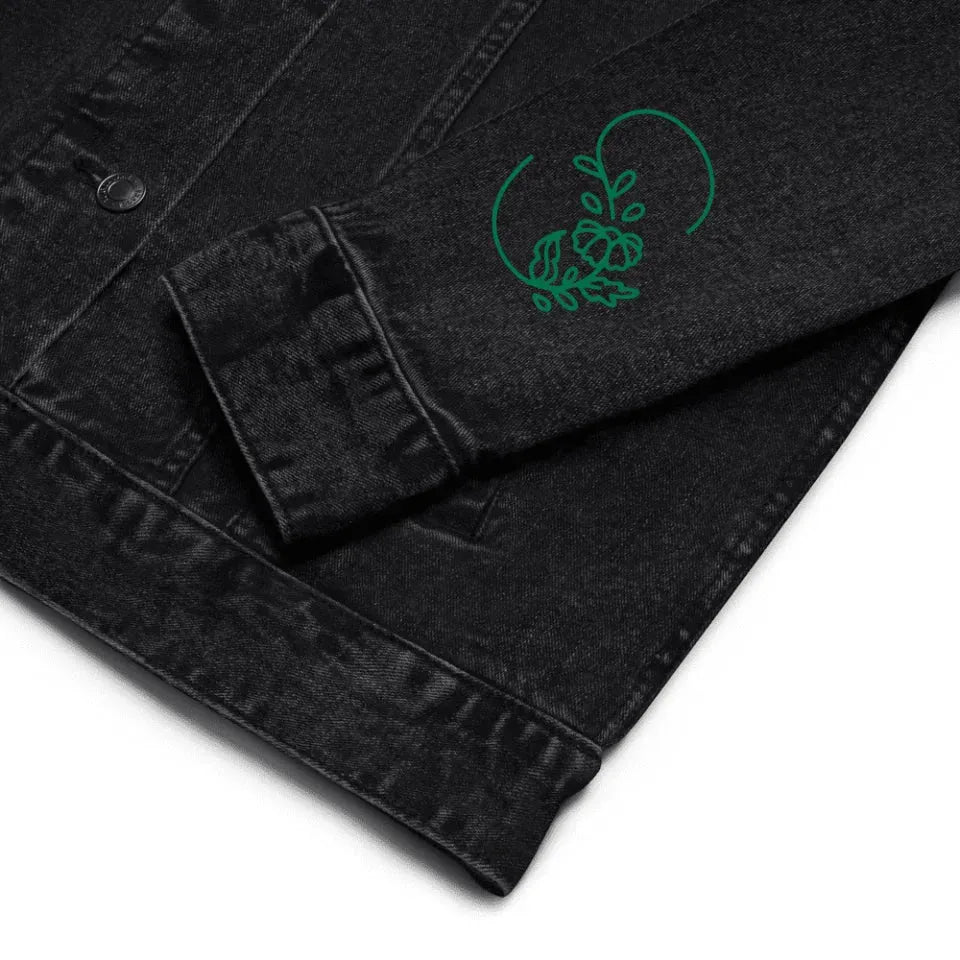 Chaqueta de jardín con margaritas bordadas personalizadas