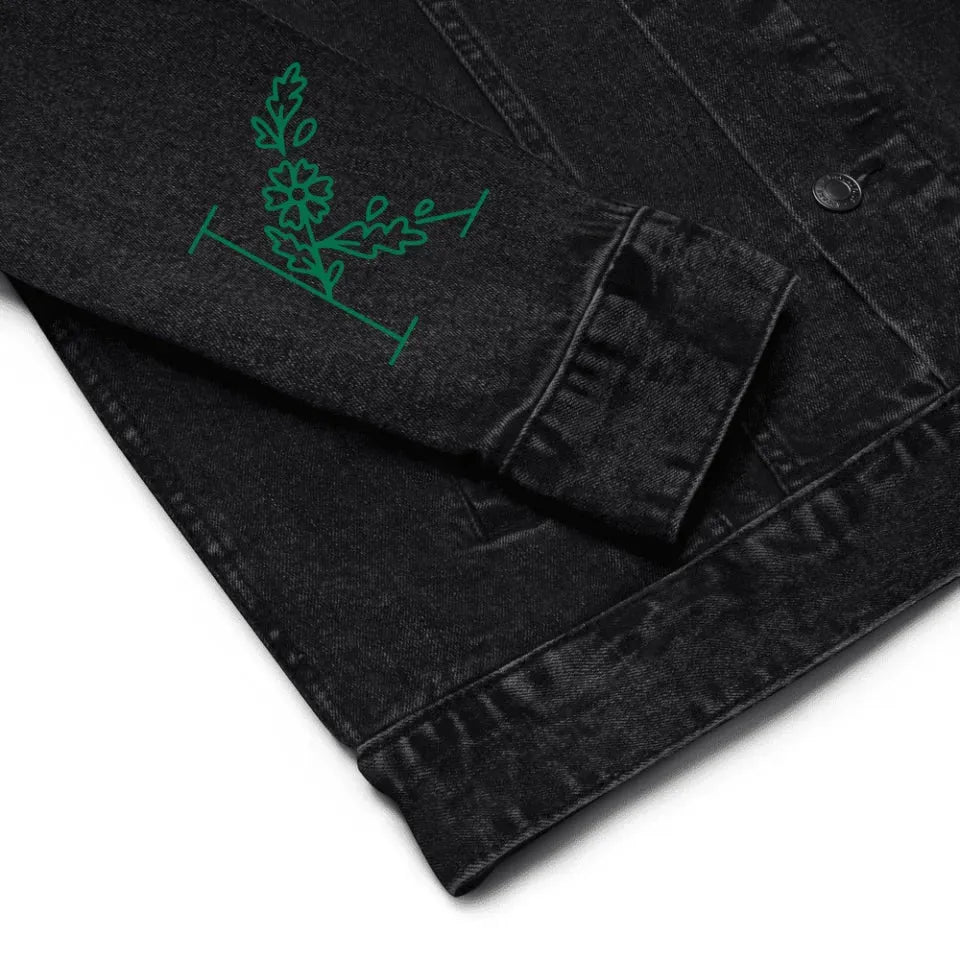 Chaqueta de jardín con margaritas bordadas personalizadas