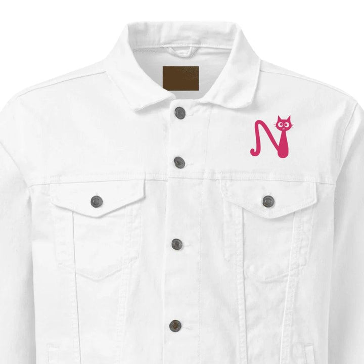 Custom Embroidered Cat Initial Jacket