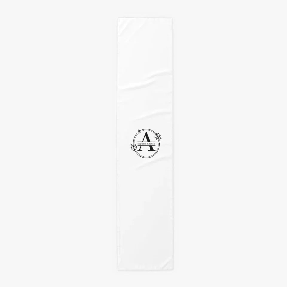 Custom Monogram Floral Frame Kitchen Linens - ART-KLN472