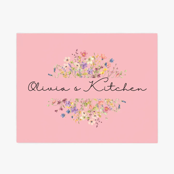 Mantelería de cocina con monograma floral personalizado - ART-KLN475