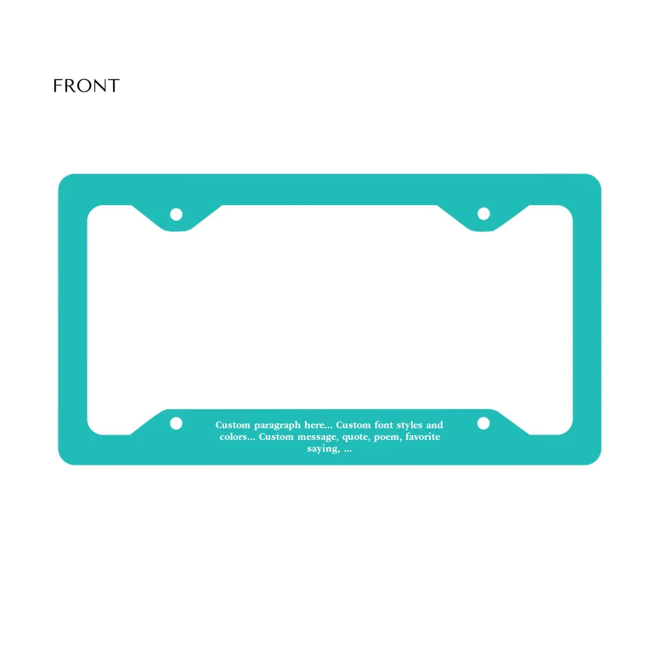 LICENSE PLATE FRAME METAL Front