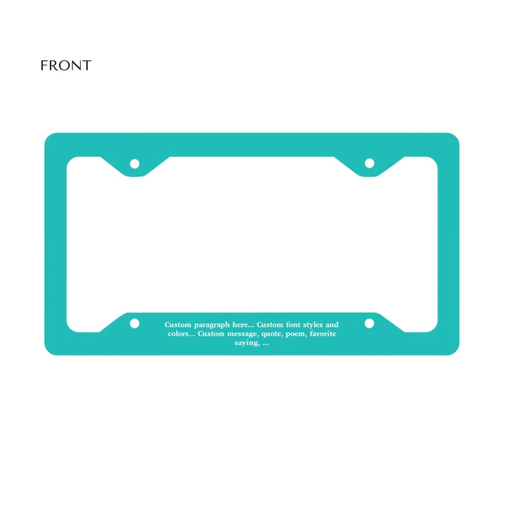 LICENSE PLATE FRAME METAL Front