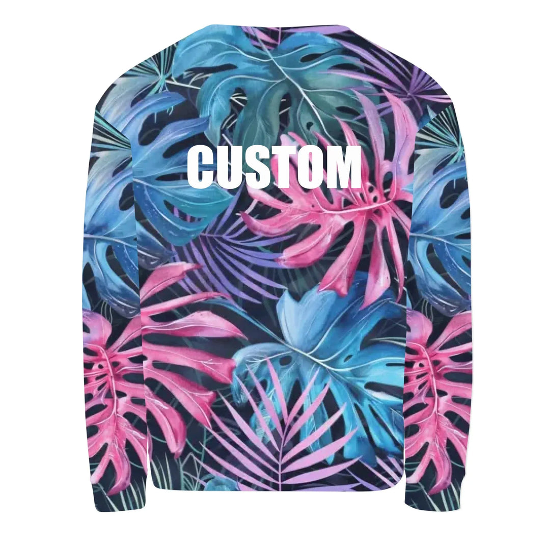 Custom Tropical Leaves Sweatshirt & Hoodie - ART-SWH326