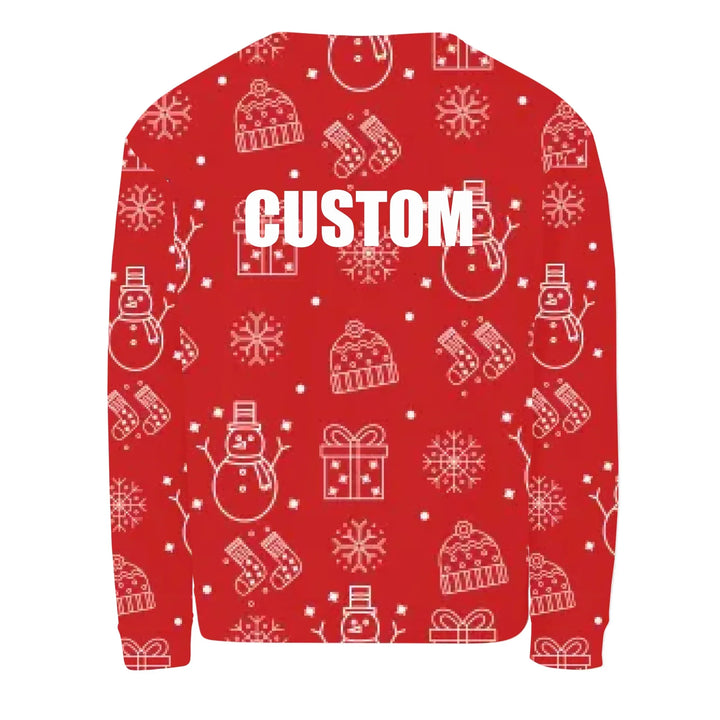 Custom Red Christmas Sweatshirt & Hoodie - ART-SWH328