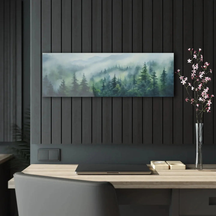 misty forest acrylic print context