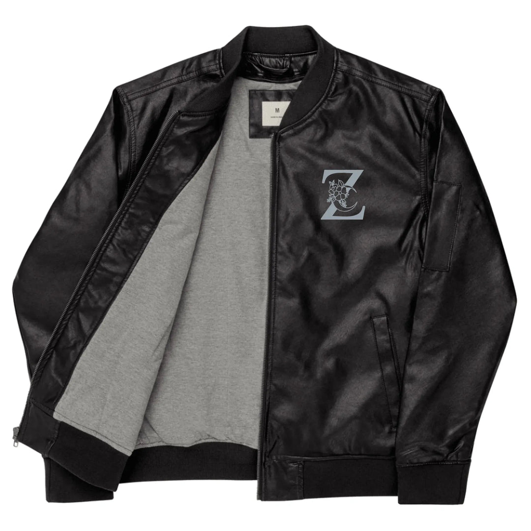 Custom Embroidered Moon Initial Jacket - ART-JKT280