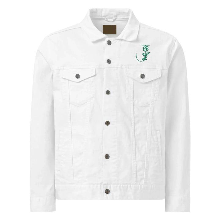 Chaqueta de jardín con margaritas bordadas personalizadas
