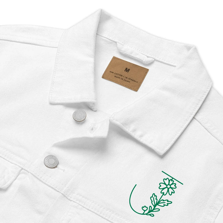 Chaqueta de jardín con margaritas bordadas personalizadas