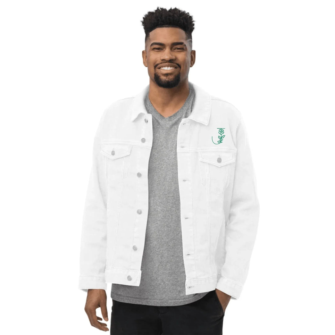 Chaqueta de jardín con margaritas bordadas personalizadas